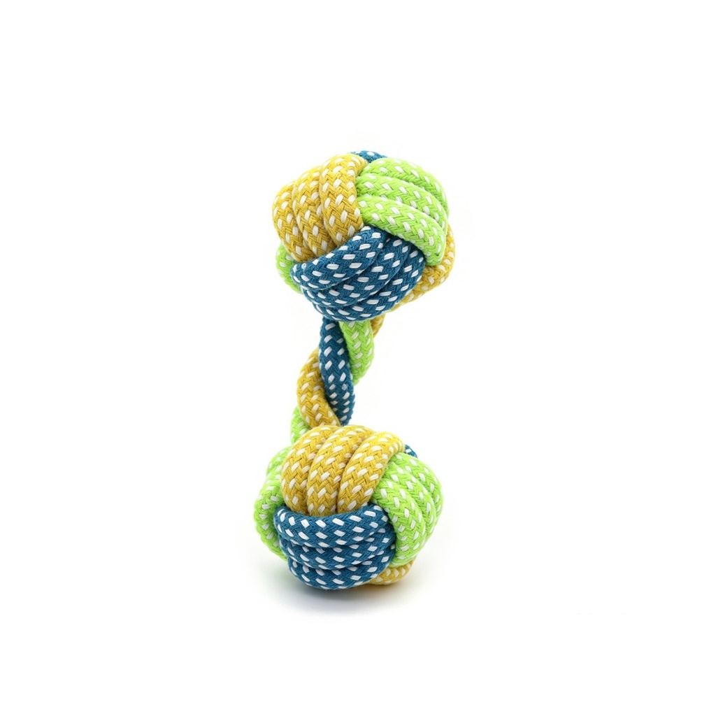 Colorful Dog Cotton Rope Dumbbell Ball Toy