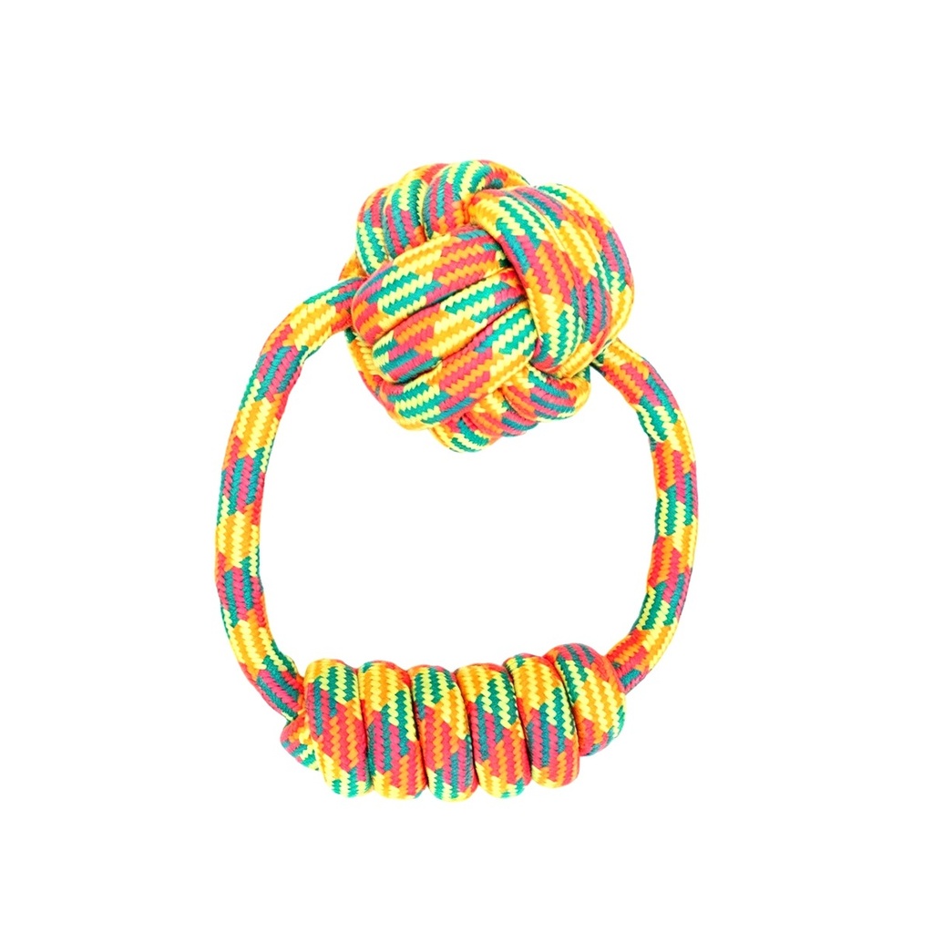 Orange Yellow Dog Bite Resistant Cotton Rope Ball